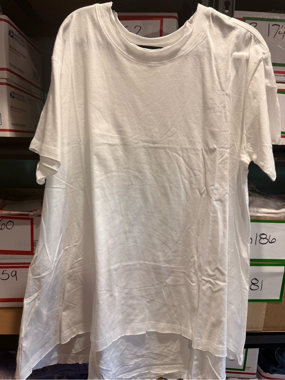 B199 - Zenana White Oversized High Low Tunic T-Shirt Top